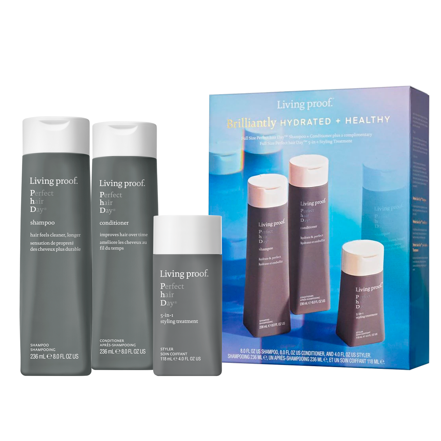 Set PhD Brilliantly Hydrated + Healty Living Proof