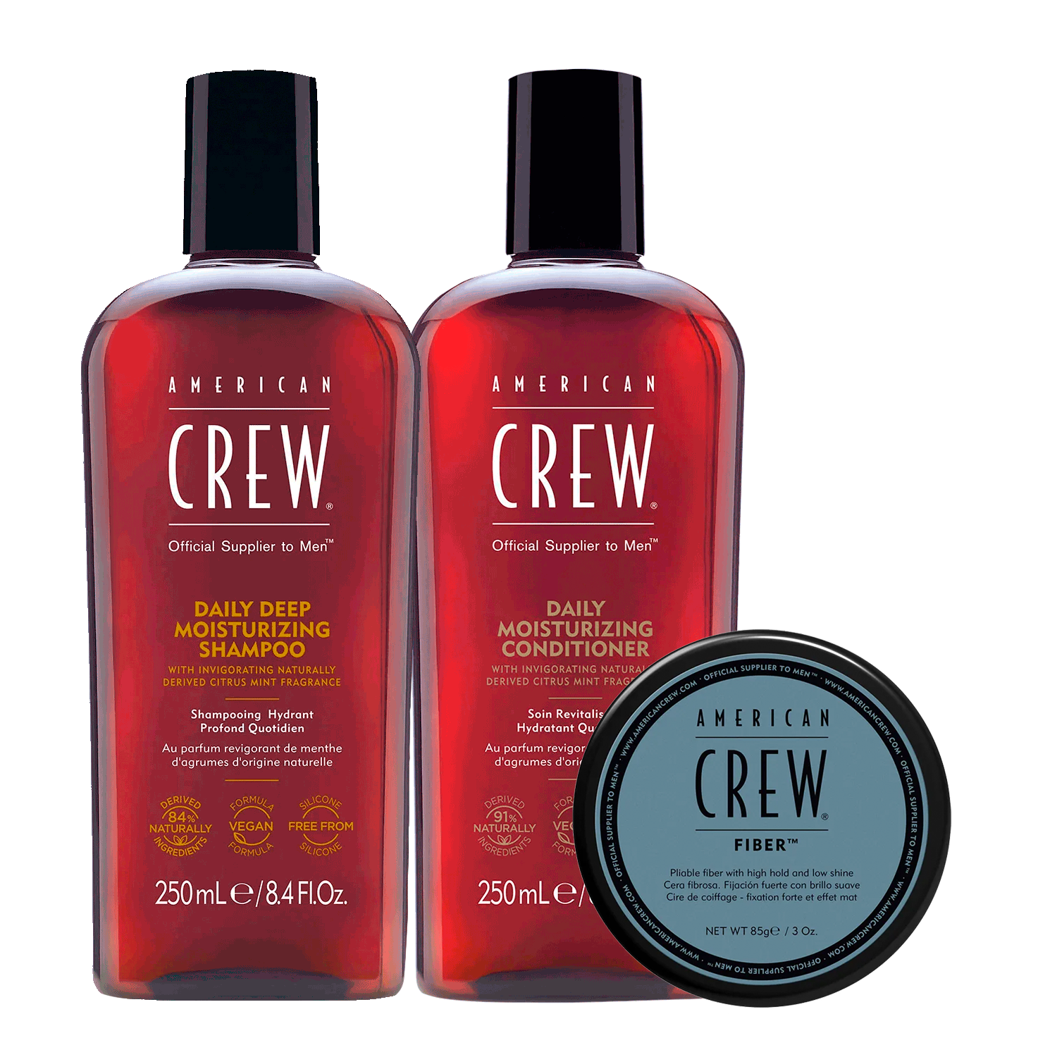 Set Shampoo, acondicionador y Fiber