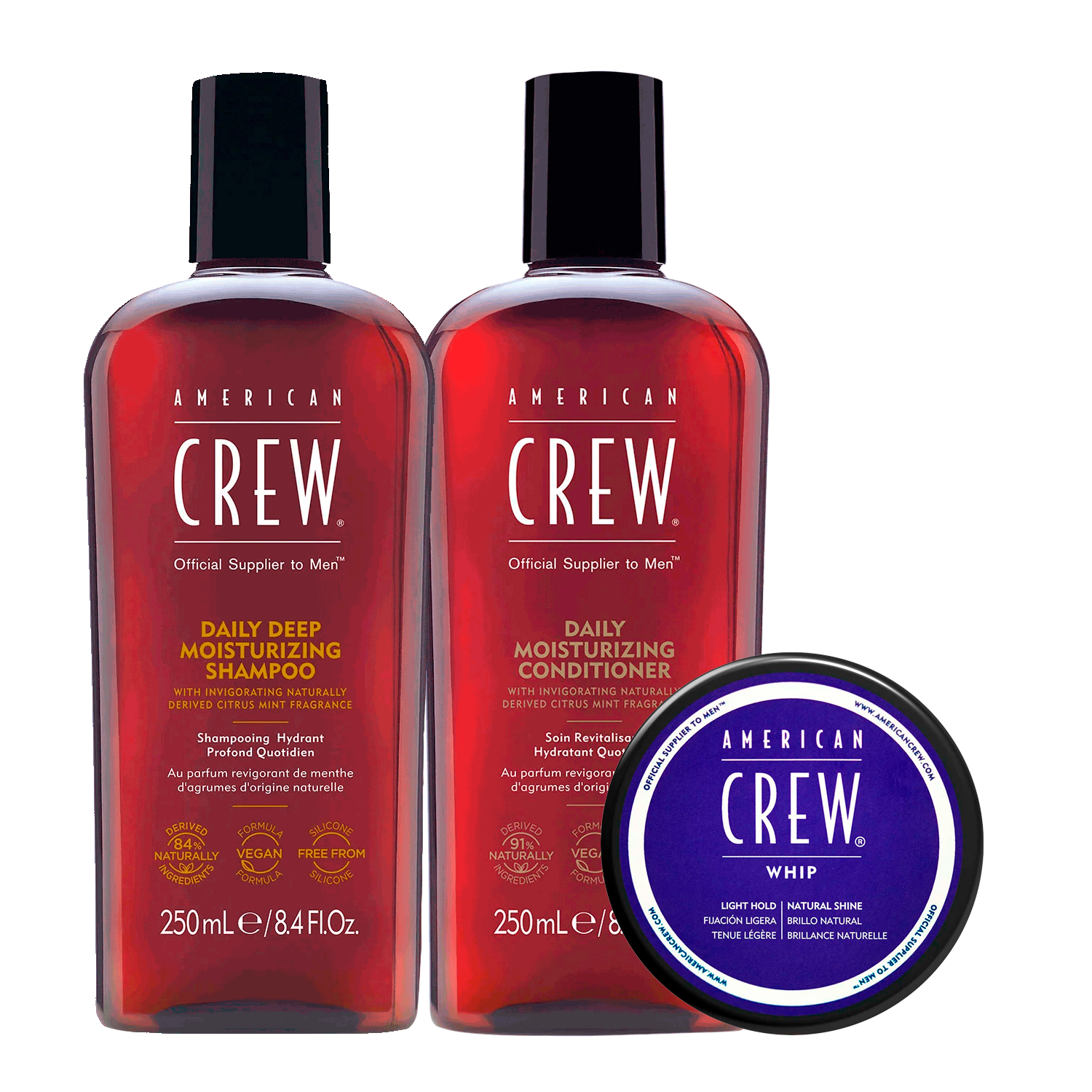 Set Shampoo, acondicionador y Whip