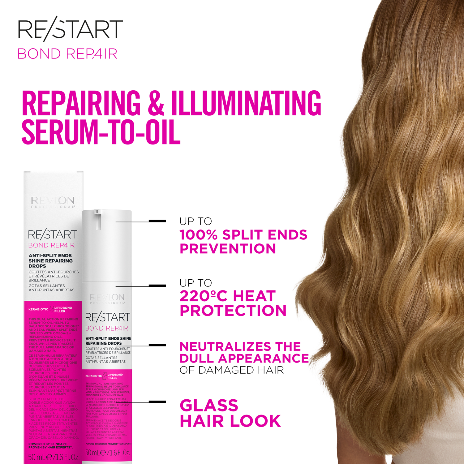 Bond Repair Anti-Split Ends Shine Repairing Drops 50ml