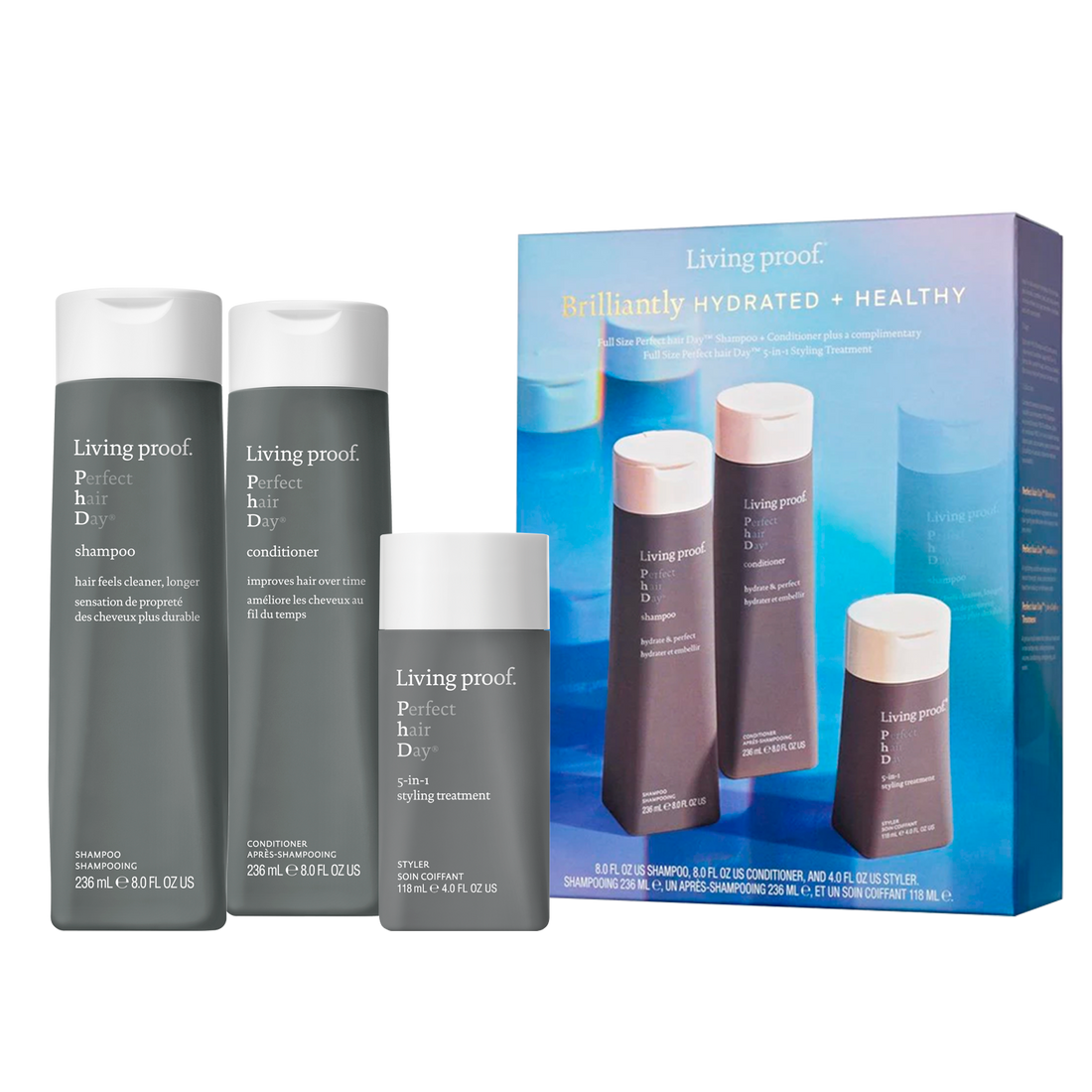 Set PhD Brilliantly Hydrated + Healty Living Proof