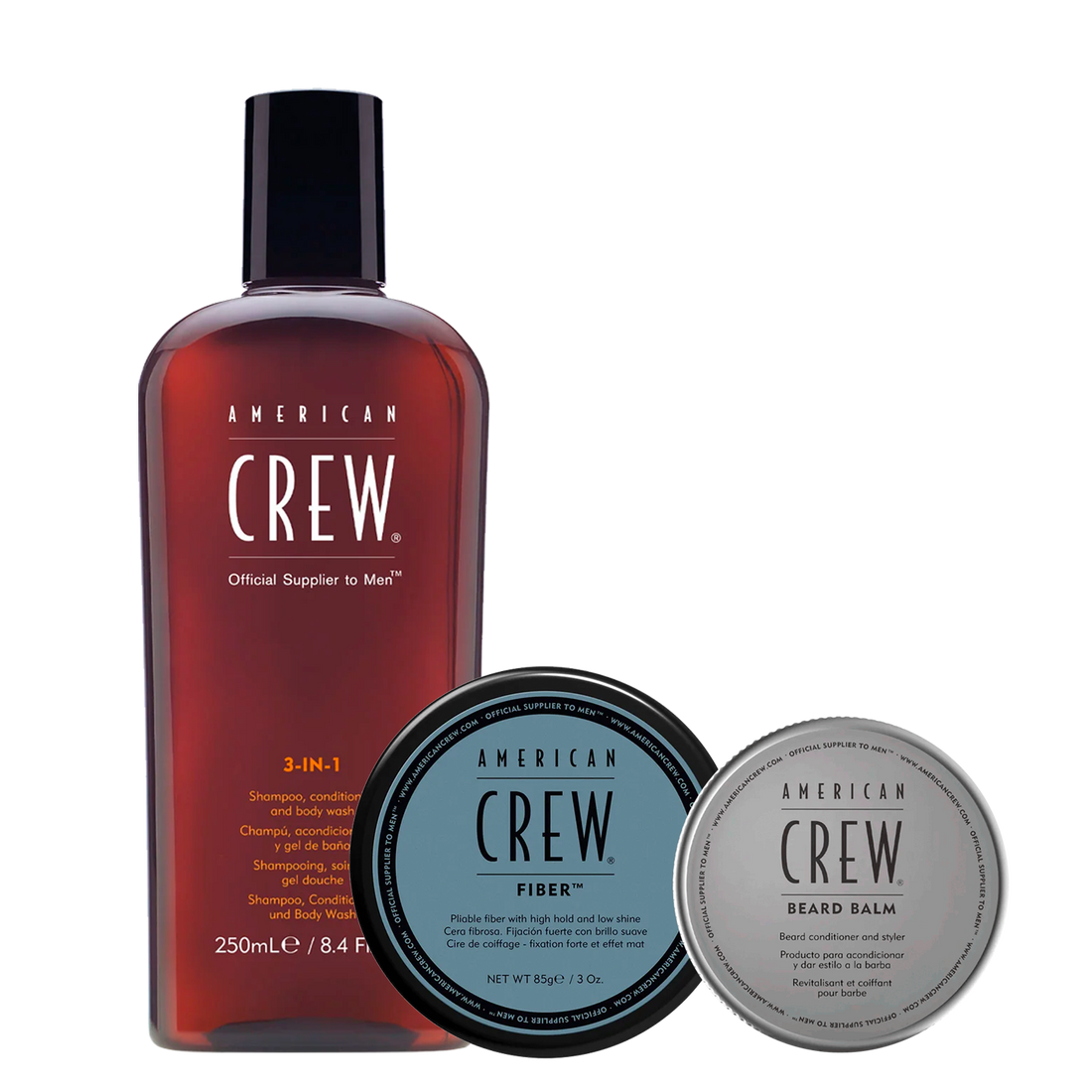 Set Shampoo 3 in 1 + Fiber + Beard Balm
