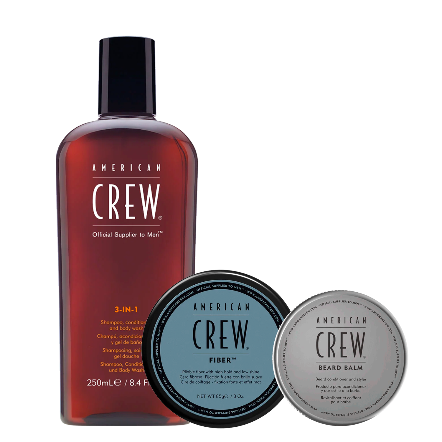 Set Shampoo 3 in 1 + Fiber + Beard Balm