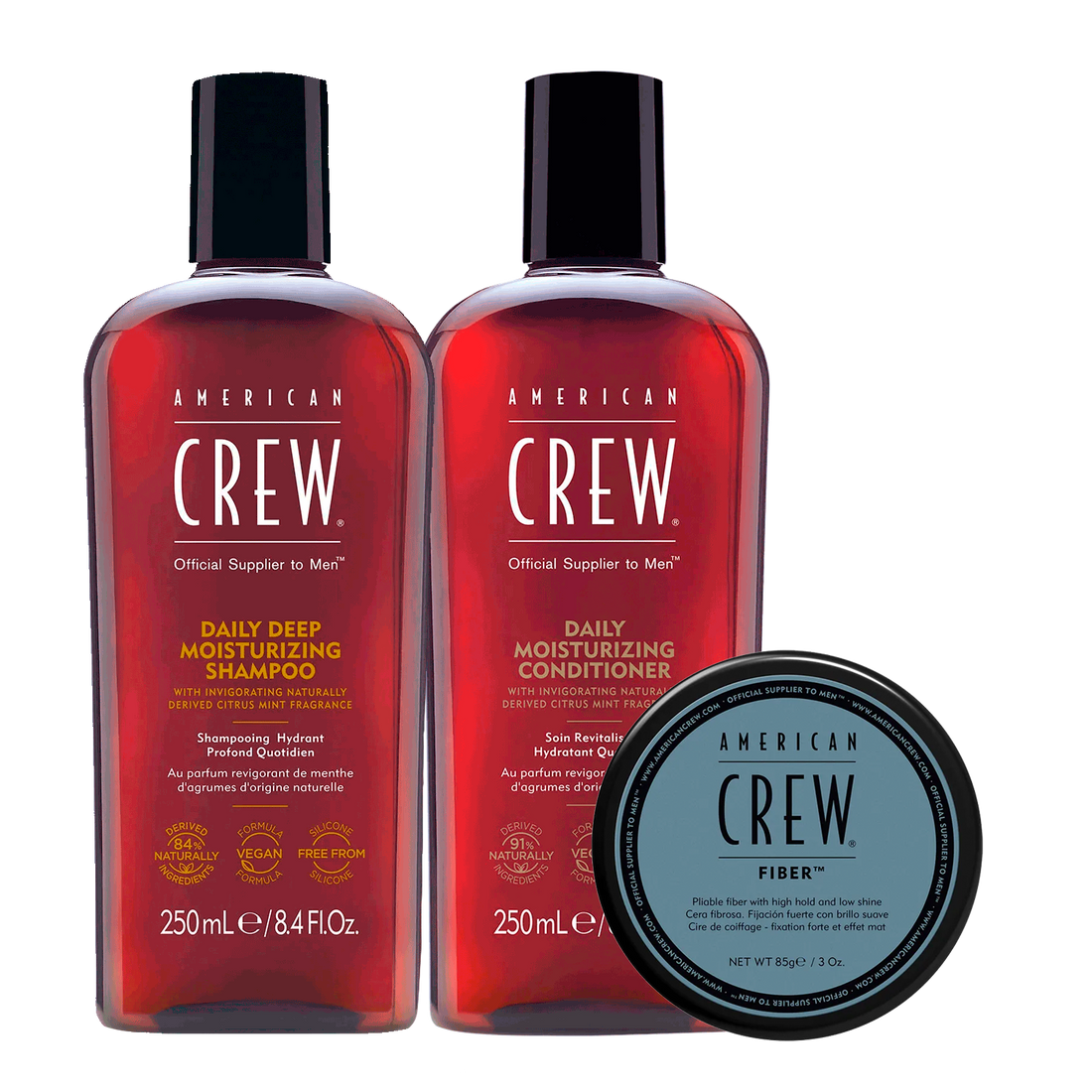 Set Shampoo, acondicionador y Fiber