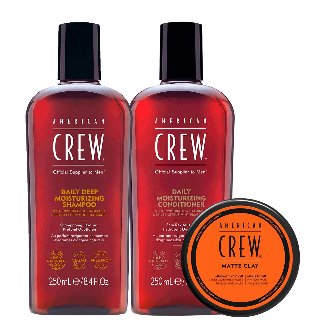 Set Shampoo, acondicionador y Matte Clay