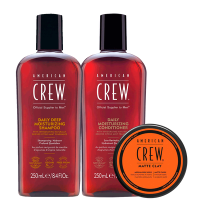 Set Shampoo, acondicionador y Matte Clay