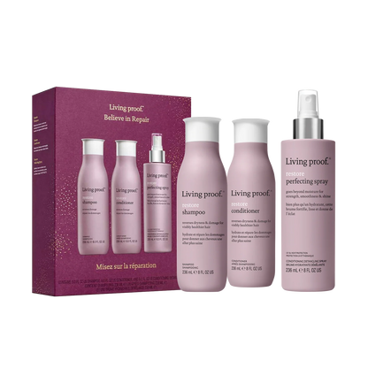 Kit Restore Brilliantly Revived - Shampoo, acondicionador y spray