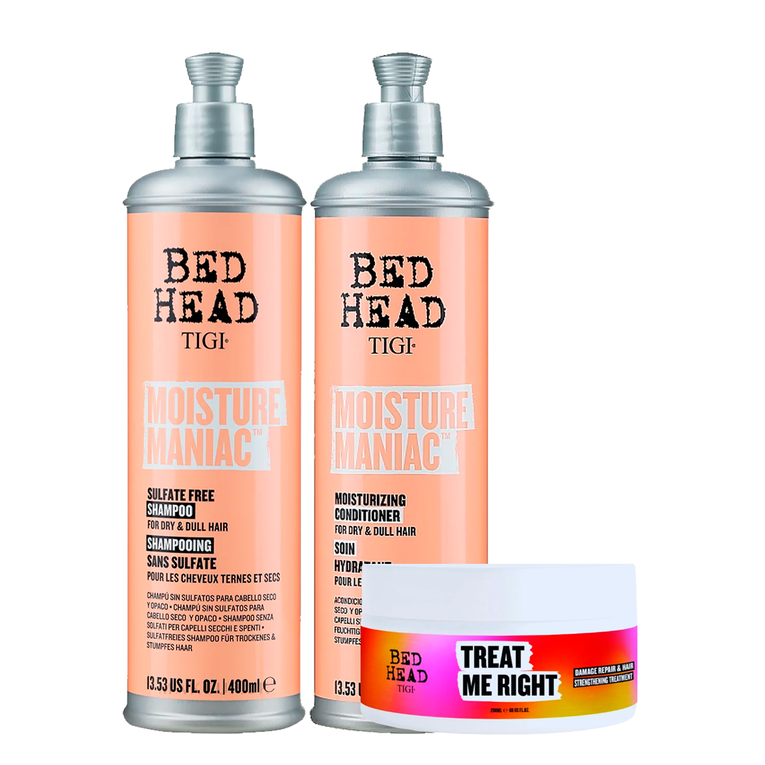 Set Moisture Maniac + Tratamiento Treat Me Right para cabello seco y opaco